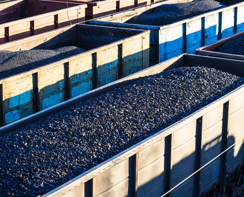 transportation of coal in freight railway cars