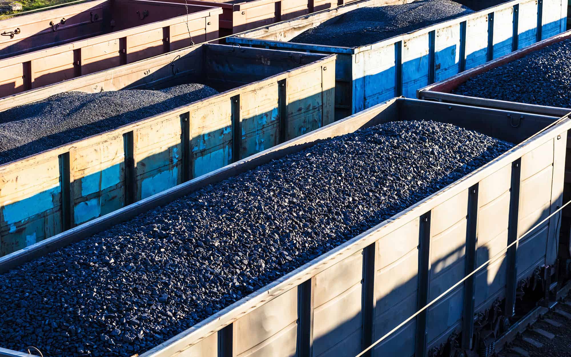 transportation of coal in freight railway cars