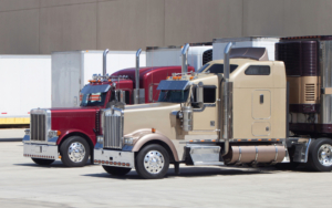 Big Rig Trucks At The Dock