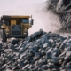 Career Dump Truck Is Going To The Gold Mining Range