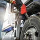Semi Truck Driver About To Refuel His Tractor Truck With Diesel Fuel