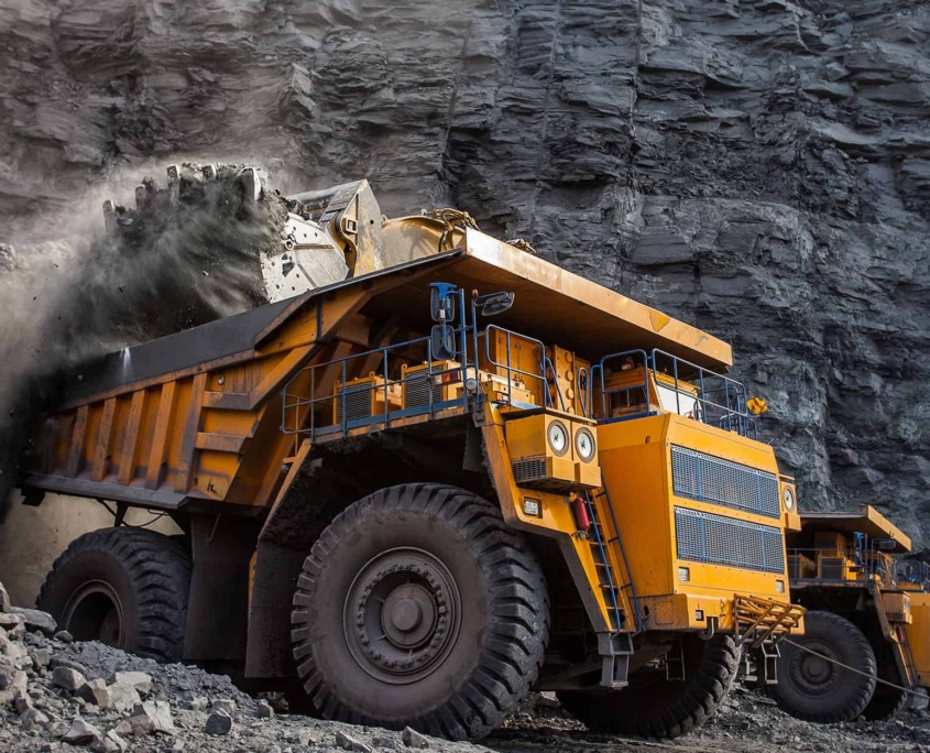 Mining Truck In A Coal Mine Loading Coal